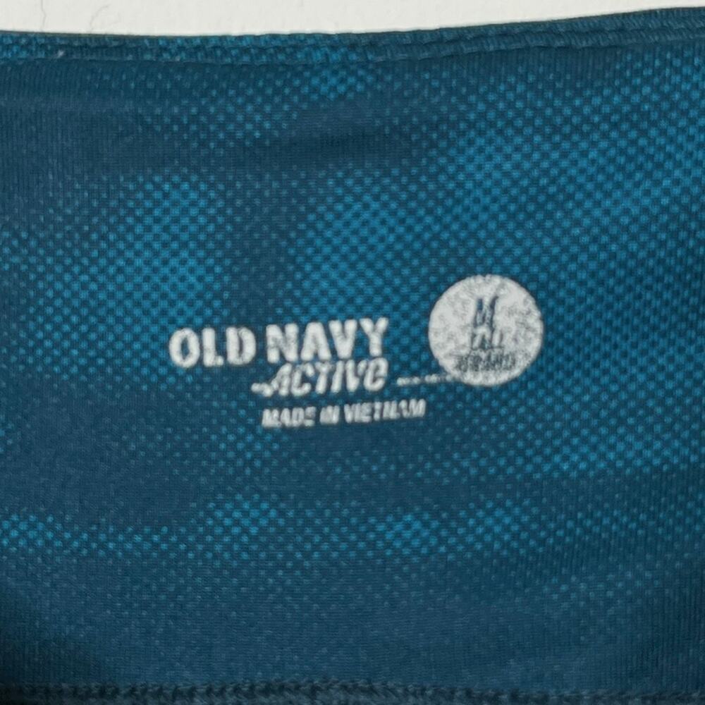 Old Navy Active Womens Athletic Capri Leggings M Tall Blue & Black Tie Dye Print - Picture 6 of 6